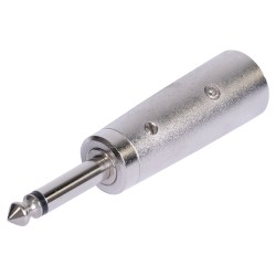 adaptor xlr tata - jack 6.35 tata mono metal