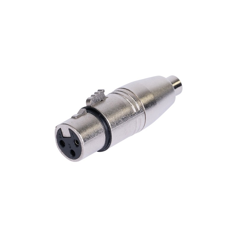 adaptor xlr tata - rca mama metal