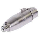 adaptor xlr tata - rca mama metal