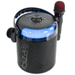 boxa karaoke cu 2 microfoane wireless bt/usb/msd/aux - negru