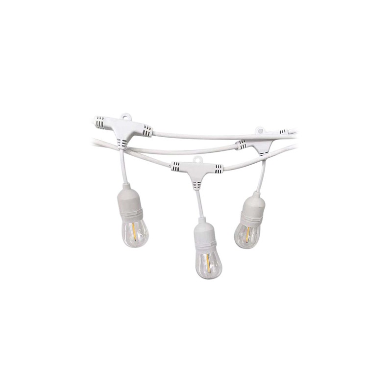 sir iluminat festiv cu soclu e27x15buc 15m ip65 - alb