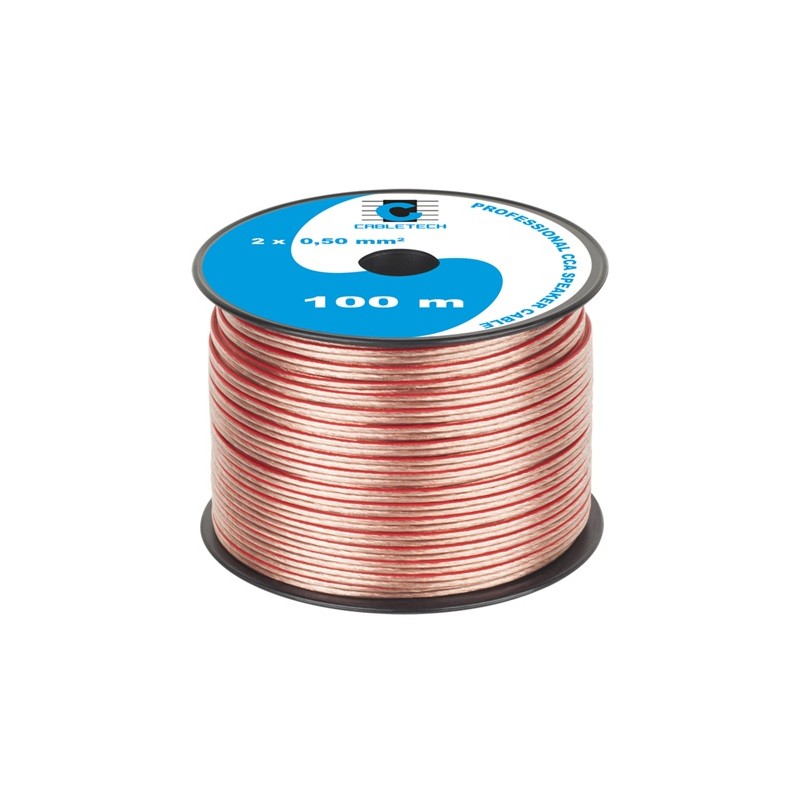 cablu difuzor cca 2x0.50mm transparent 100m