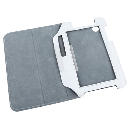 husa alba piele naturala samsung galaxy tab p3100