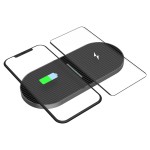 charger wireless qi duo 2x10w type c platinet