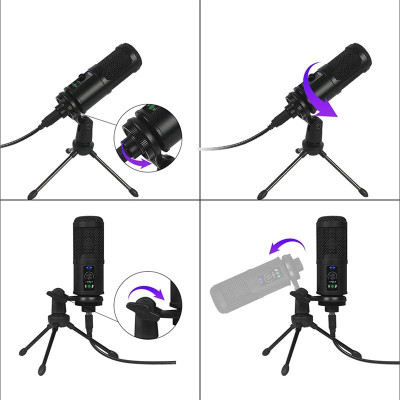 microfon cardioid gaming cu trepied varr