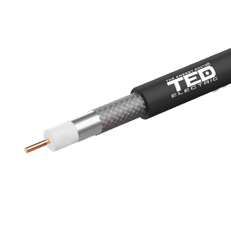 cablu coaxial rg11 f11 ccs, rola 305m, ted cablu coaxial rg11 f11 ccs, rola 305m, ted