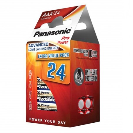 baterii alcaline aaa lr3 1.5v panasonic pro power blister 24