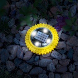 lampa solara led - galben - alb rece - 11,5 x 2,3 cm