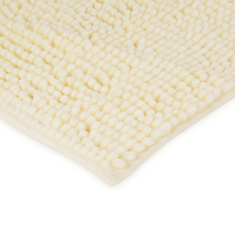 family - covor de baie cu fire lungi - bej - 60 x 40 cm