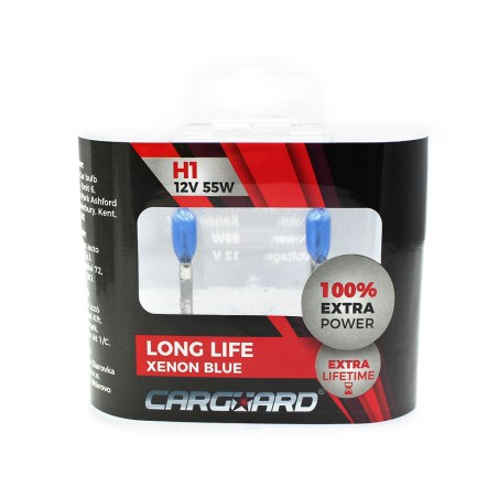 set de 2 becuri halogen h1 +100% intensitate - long life - carguard