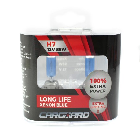 set de 2 becuri halogen h7 +100% intensitate - long life - carguard
