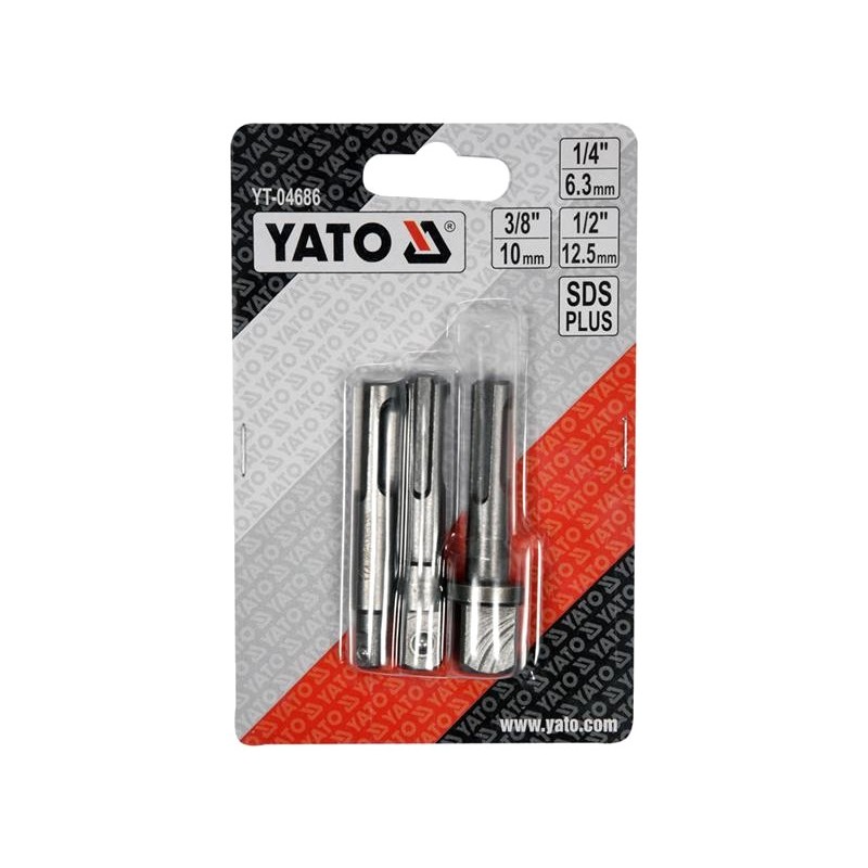 Kit adaptor SDS + 1/4'', 3/8'', 1/2''YATO YT 04686