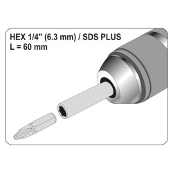 Adaptoare, Adaptor SDS + HEX 1/4 " -3, dioda.ro