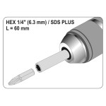 Adaptoare, Adaptor SDS + HEX 1/4 " -1, dioda.ro