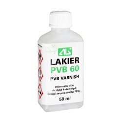 Materiale pentru producerea pcb, Lac transparent pentru cablaje, lichid 50ml, Temp: -50÷150°C -2, dioda.ro