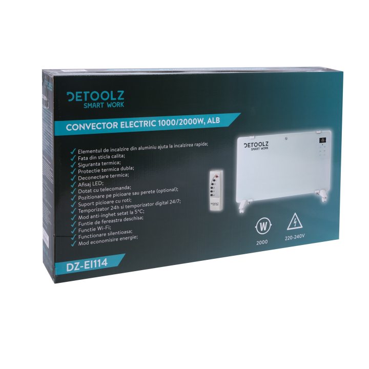 convector electric 1000w/2000w, alb