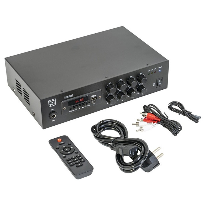 mixer pa amplificat 100v 60w cu usb/bluetooth/sd/fm