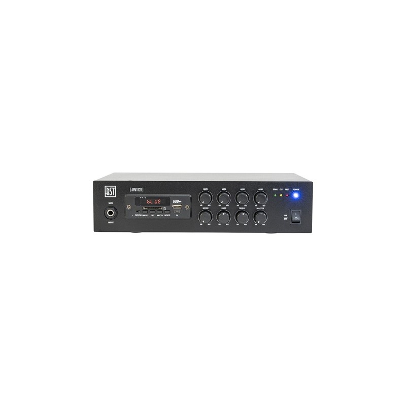 mixer pa amplificat 100v 120w cu usb/bluetooth/sd/fm
