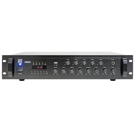 mixer pa amplificat 100v 240w 5 zone cu usb/bluetooth/sd/fm