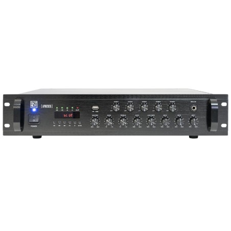 mixer pa amplificat 100v 240w 5 zone cu usb/bluetooth/sd/fm