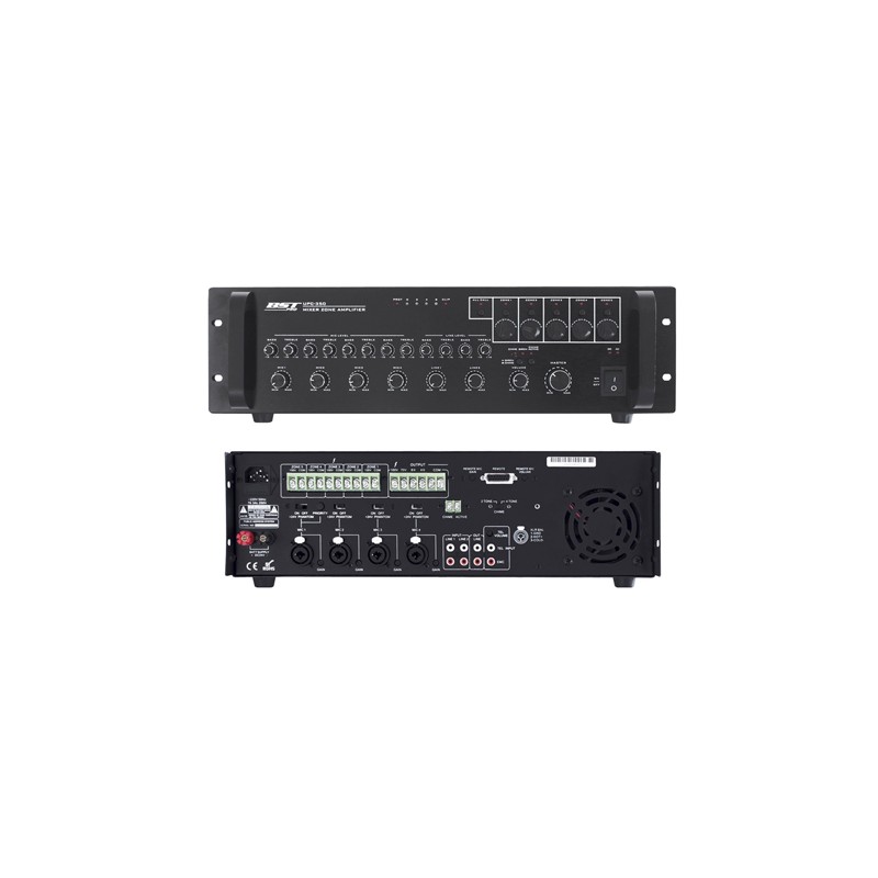 mixer cu amplificare 100v 240w 5 zone usb + sirena