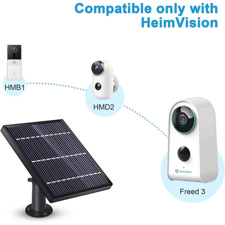 camera de supraveghere pentru exterior heimvision hmd3 + panou solar, smart, wifi, ip65, 1080p