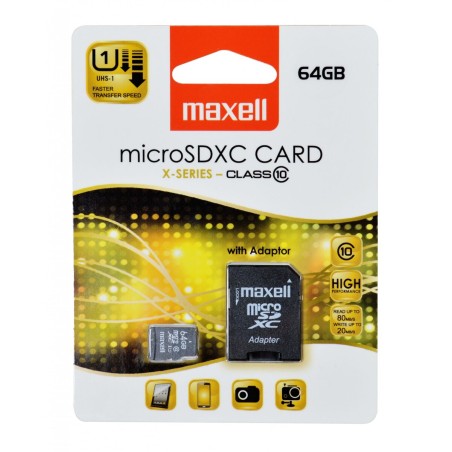card micro sdhc 64gb clasa 10 maxell