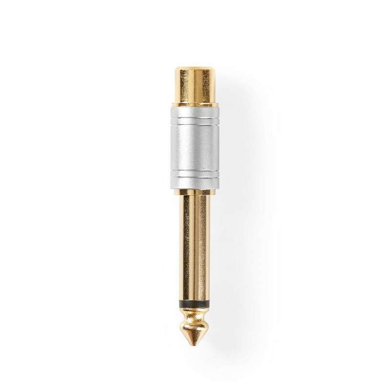 adaptor audio 6.35mm tata - rca mama, gri, nedis