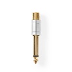 adaptor audio 6.35mm tata - rca mama, gri, nedis