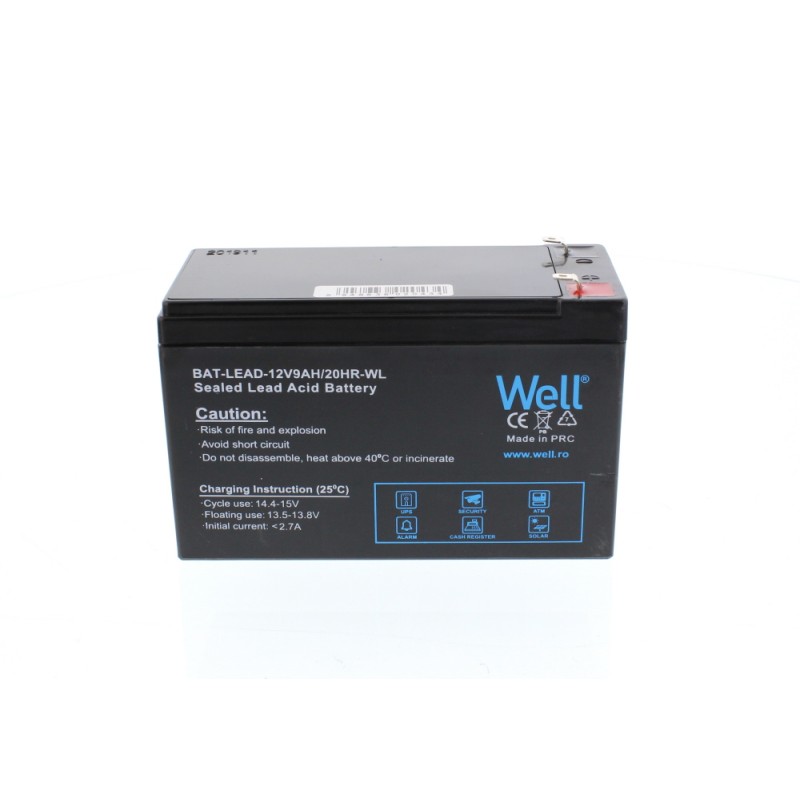 acumulator plumb acid well 12v 9ah, terminal t1