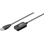cablu extensie usb 2.0 a tata - usb 2.0 a mama activ, 10m, negru, goobay
