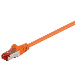 cablu de retea s/ftp goobay, cat6, patch cord, 25m, portocaliu
