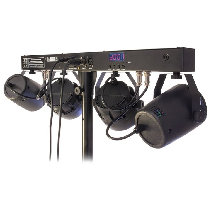 set 4 lumini cu trepied si telecomanda