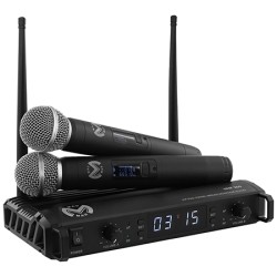 statie 2 microfoane uhf wireless