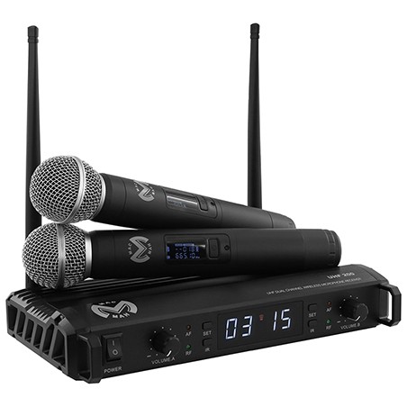 statie 2 microfoane uhf wireless