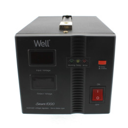 Stabilizatoare de tensiune, Stabilizator automat de tensiune cu servo motor Secure 1000VA, Well Cod EAN: 59486360 -1, dioda.ro