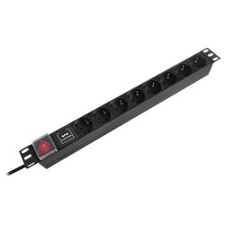 pdu rack 19 inch 8 prize switch 16a 2m emtex