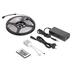 kit banda led rgb controller si alimentator rebel