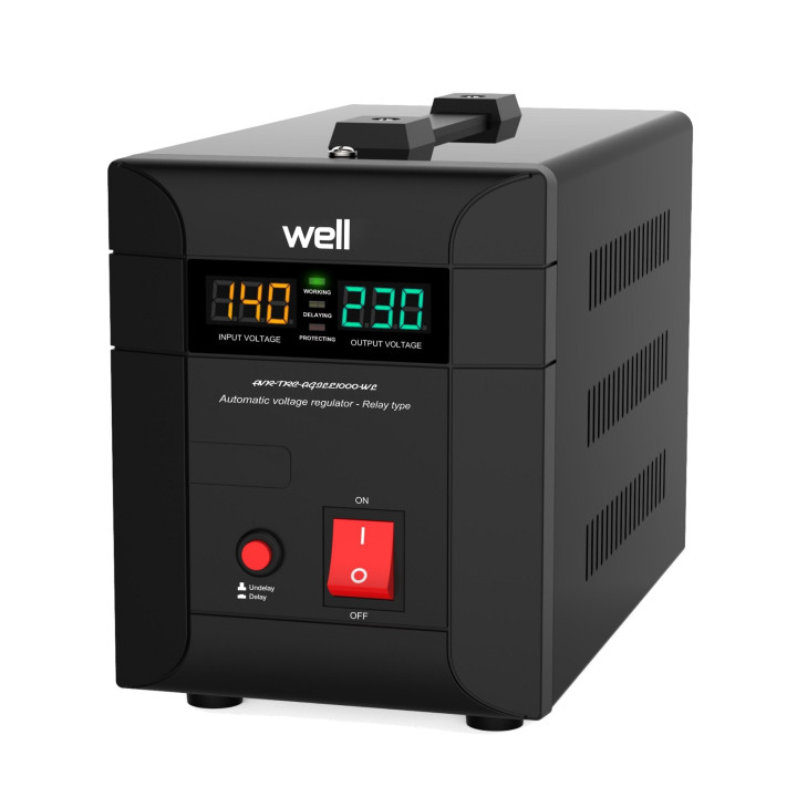 Stabilizatoare de tensiune, Stabilizator automat de tensiune Agile 1000VA/700W Well Cod EAN: 5948636032130 -1, dioda.ro