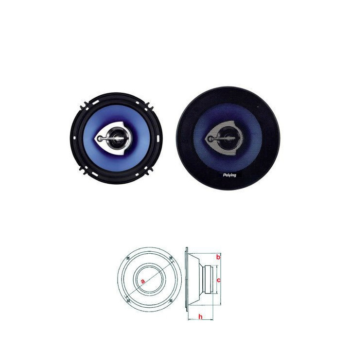 set difuzoare auto 6 inch 100w