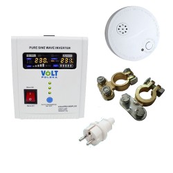 UPS centrale termice, SET UPS VOLT Polska SInus PRO 500 VA 350W Sursa tensiune centrala termica cu baterie extern -6, dioda.ro
