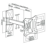 suport tv de perete 13-27 inch cabletech
