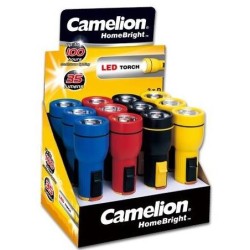 lanterna cu led, 4 culori, utilizeaza 2 x d r20, camelion