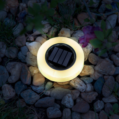 lampa solara led - rotunda - led alb cald - 105 x 128