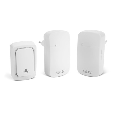 sonerie alba fara fir - kinetic - 2 receptori