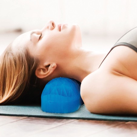 perna pentru gat - din gel siliconic + husa cu fermoar - 27 x 9 x 9 cm