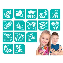 set sabloane tatuaje - ziua de nastere - 15 buc