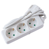 Cabluri, Prelungitor Strohm, 3 prize, protectie copii, 3x1mm, cablu 1,5 m, Alb -1, dioda.ro