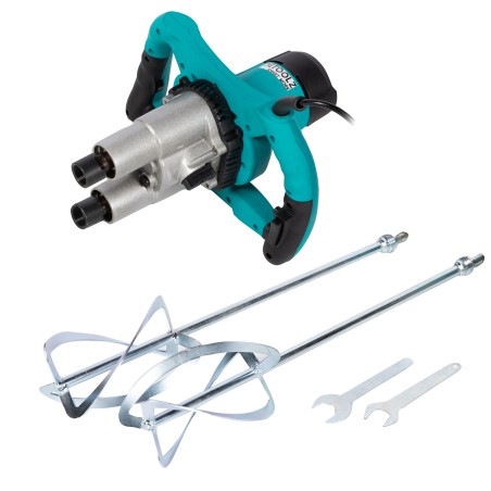 amestecator materiale constructii, 2 palete, 1800w