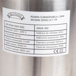 pompa submersibila 1,3kw 30/60m 3000l/h 1" fp